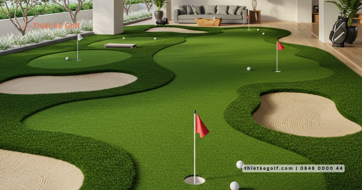 Khu vực Putting Green sân golf mini
